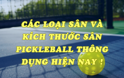 Các loại sân và kích thước sân Pickleball thông dụng hiện nay !