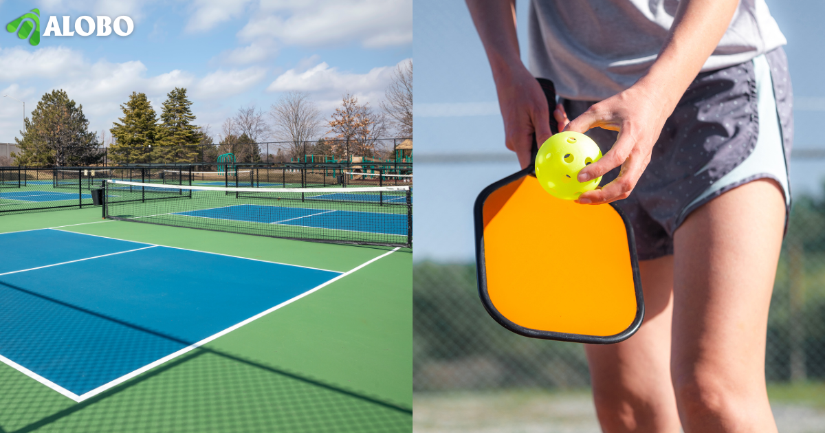 Sân, vợt và bóng môn Pickleball