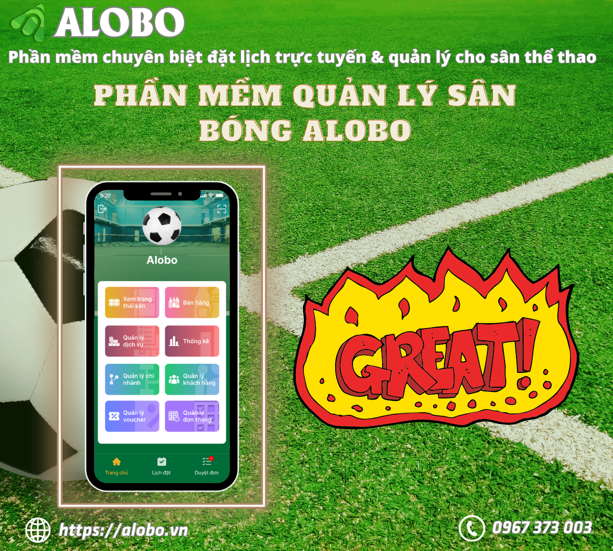 Phần mềm quản lý sân bóng ALOBO